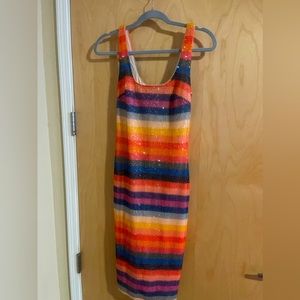Rachel Roy multi color sequin dress